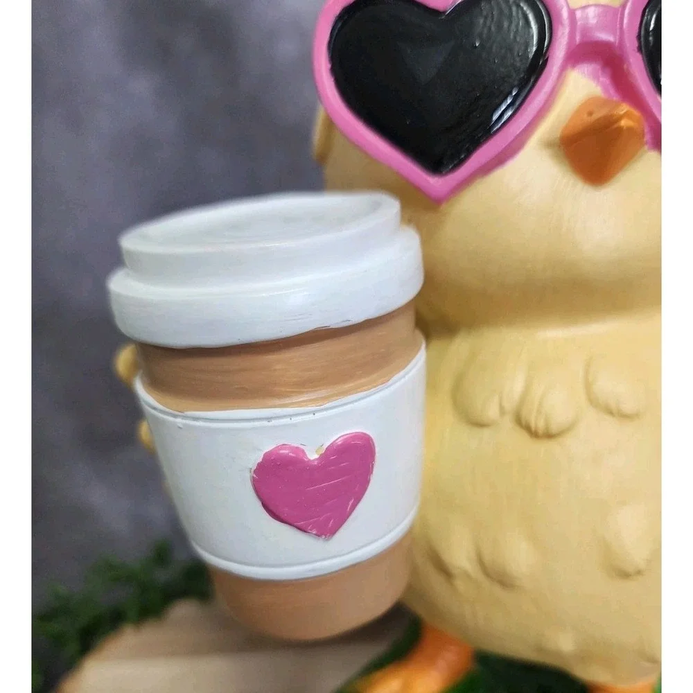 Easter Spring Chick Bunny Pink Heart Sunglasses Figurine Tabletop Decor 9.5